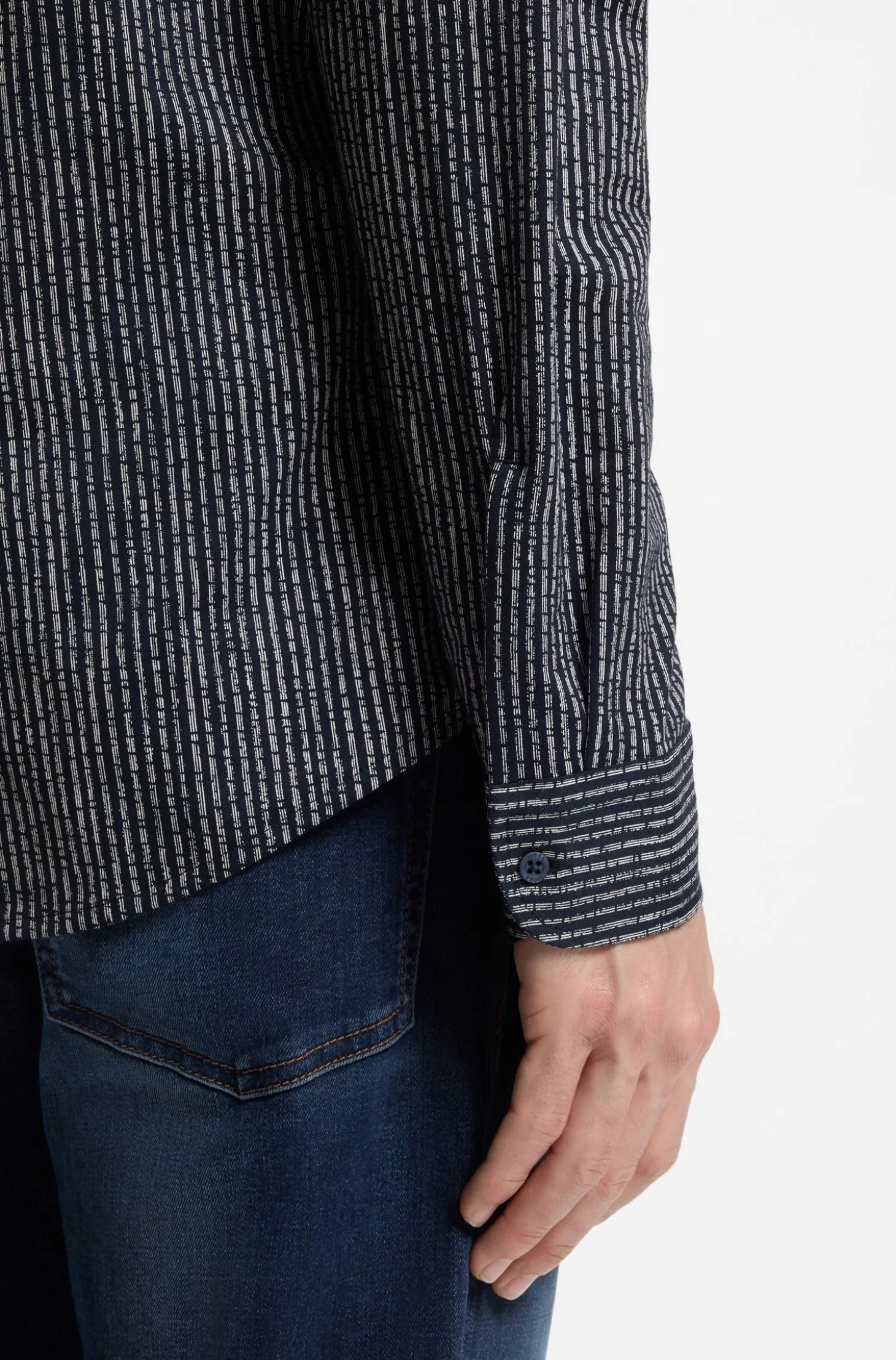 Relaxed-Fit Hemd aus bedrucktem Baumwoll-Jersey