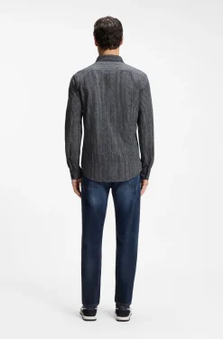 Relaxed-Fit Hemd aus bedrucktem Baumwoll-Jersey