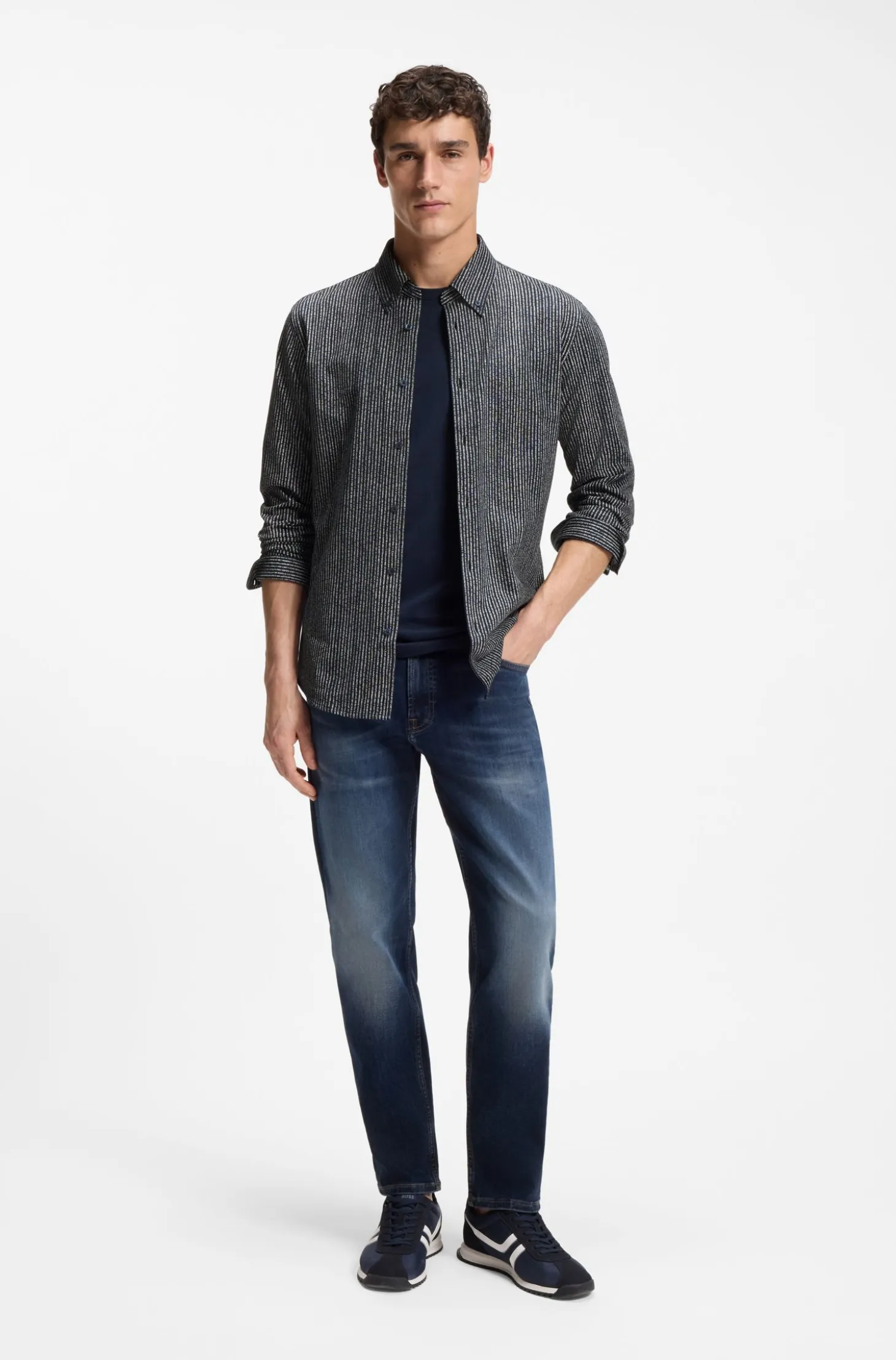 Relaxed-Fit Hemd aus bedrucktem Baumwoll-Jersey