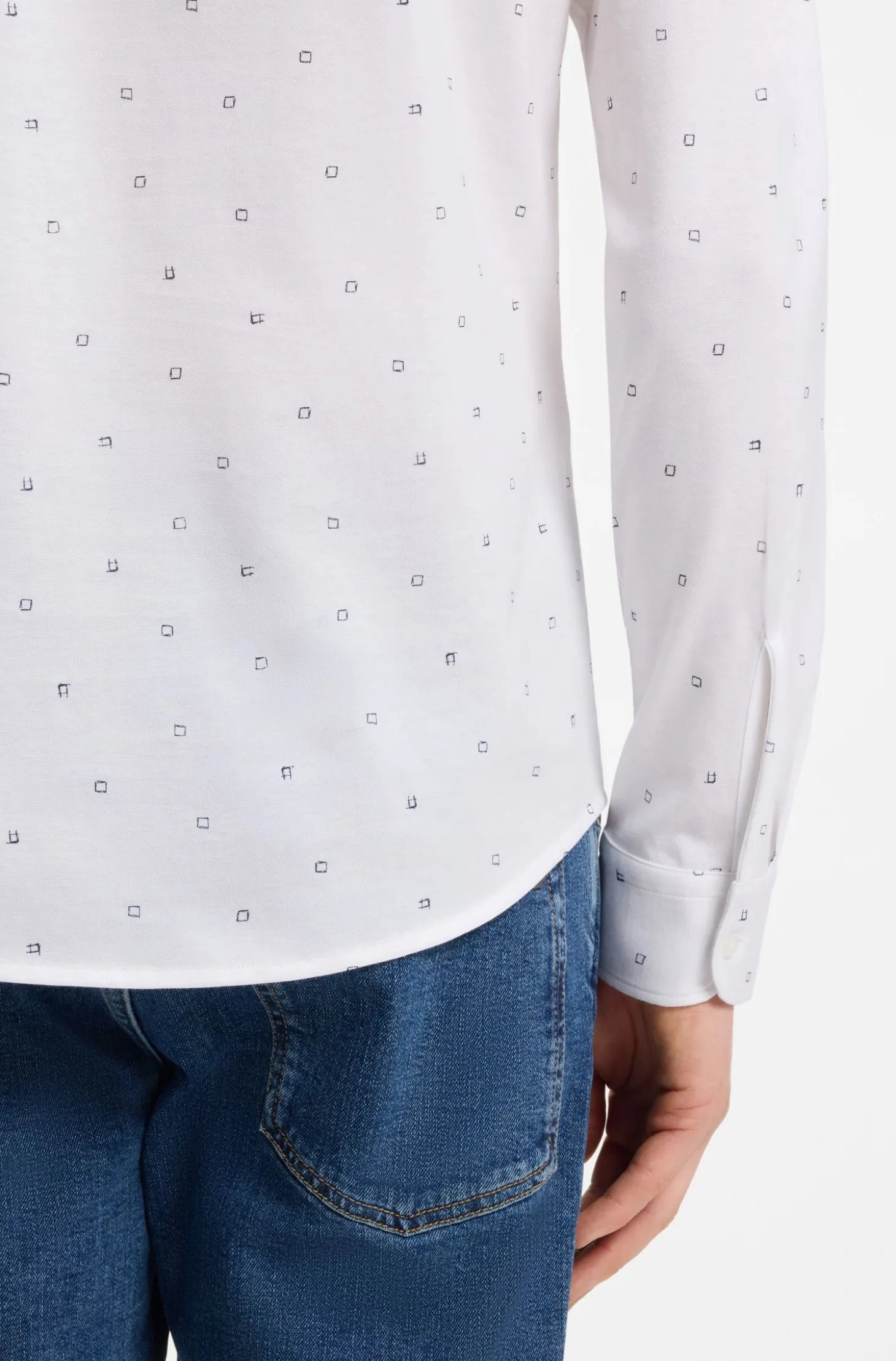 Relaxed-Fit Hemd aus bedrucktem Baumwoll-Jersey