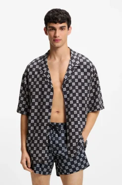 Relaxed-Fit Hemd mit Blumen-Print