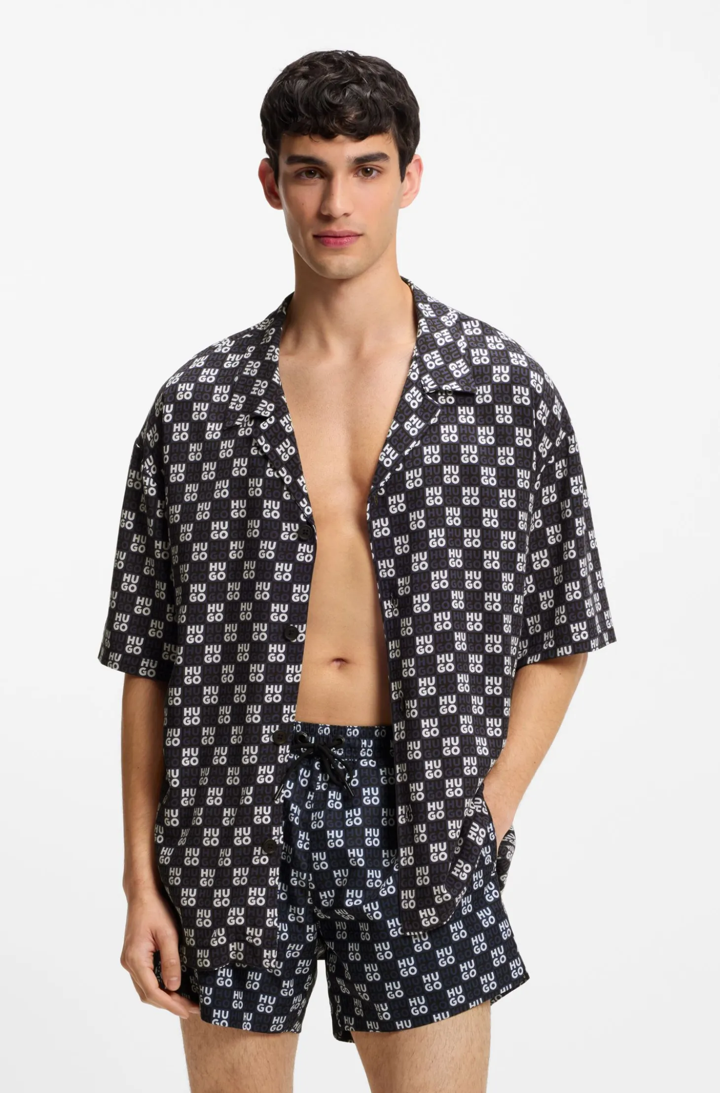 Relaxed-Fit Hemd mit Blumen-Print