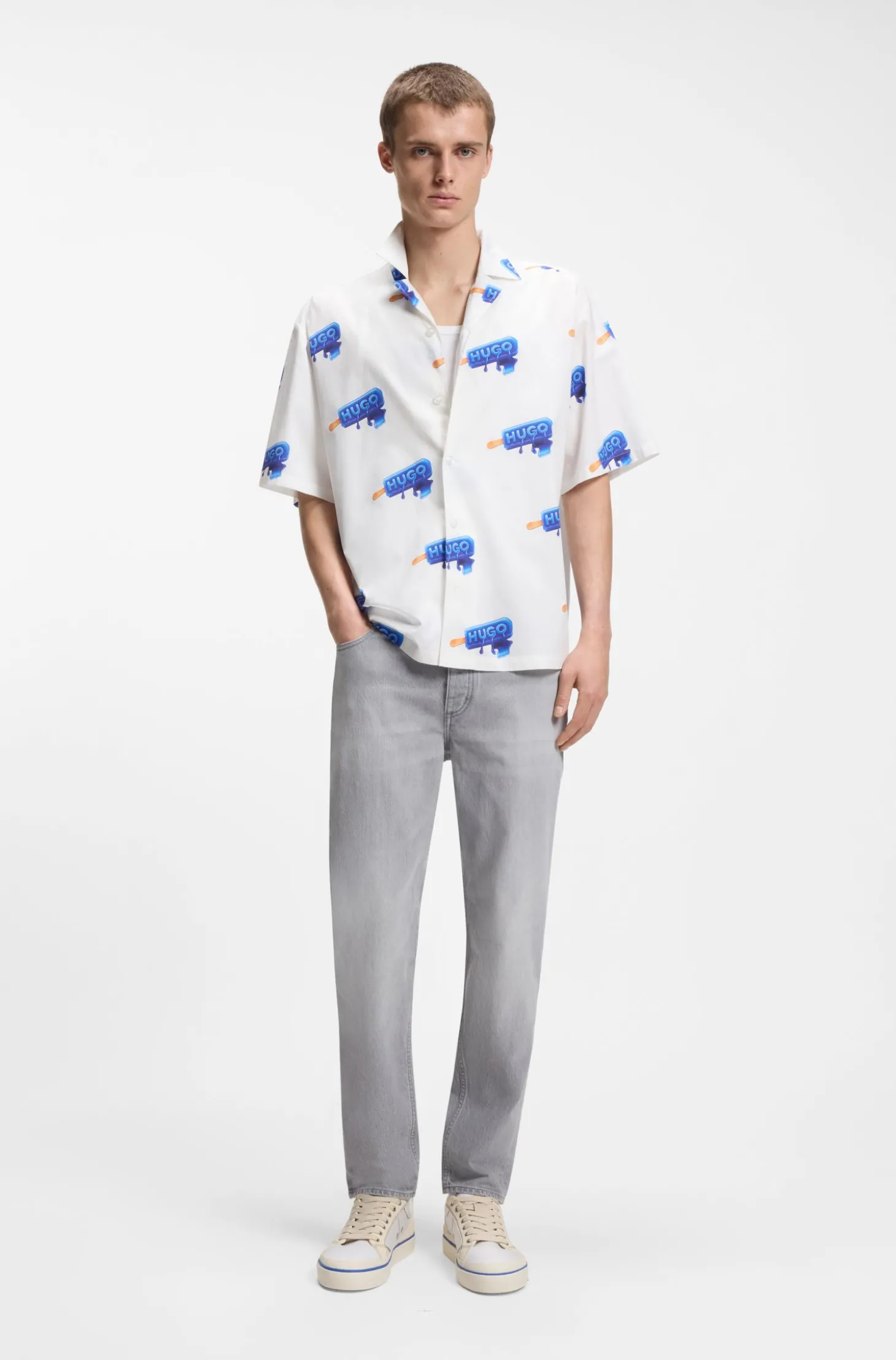 Relaxed-Fit Hemd mit Logo-Print