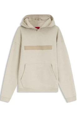 Relaxed-Fit Hoodie aus Baumwollfrottee mit weit gesetztem Logo