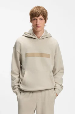 Relaxed-Fit Hoodie aus Baumwollfrottee mit weit gesetztem Logo