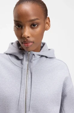 Relaxed-Fit Hoodie aus Baumwoll-Terry mit Barrel-Ärmeln