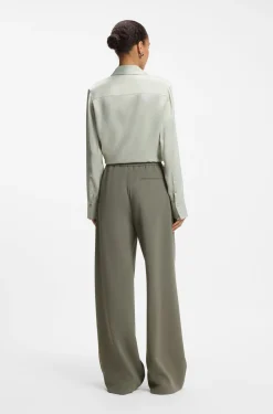Relaxed-Fit Hose aus antistatischem japanischem Krepp