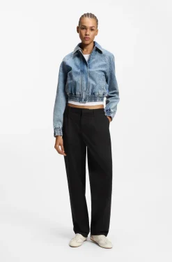 Relaxed-Fit Hose aus elastischem Baumwoll-Twill