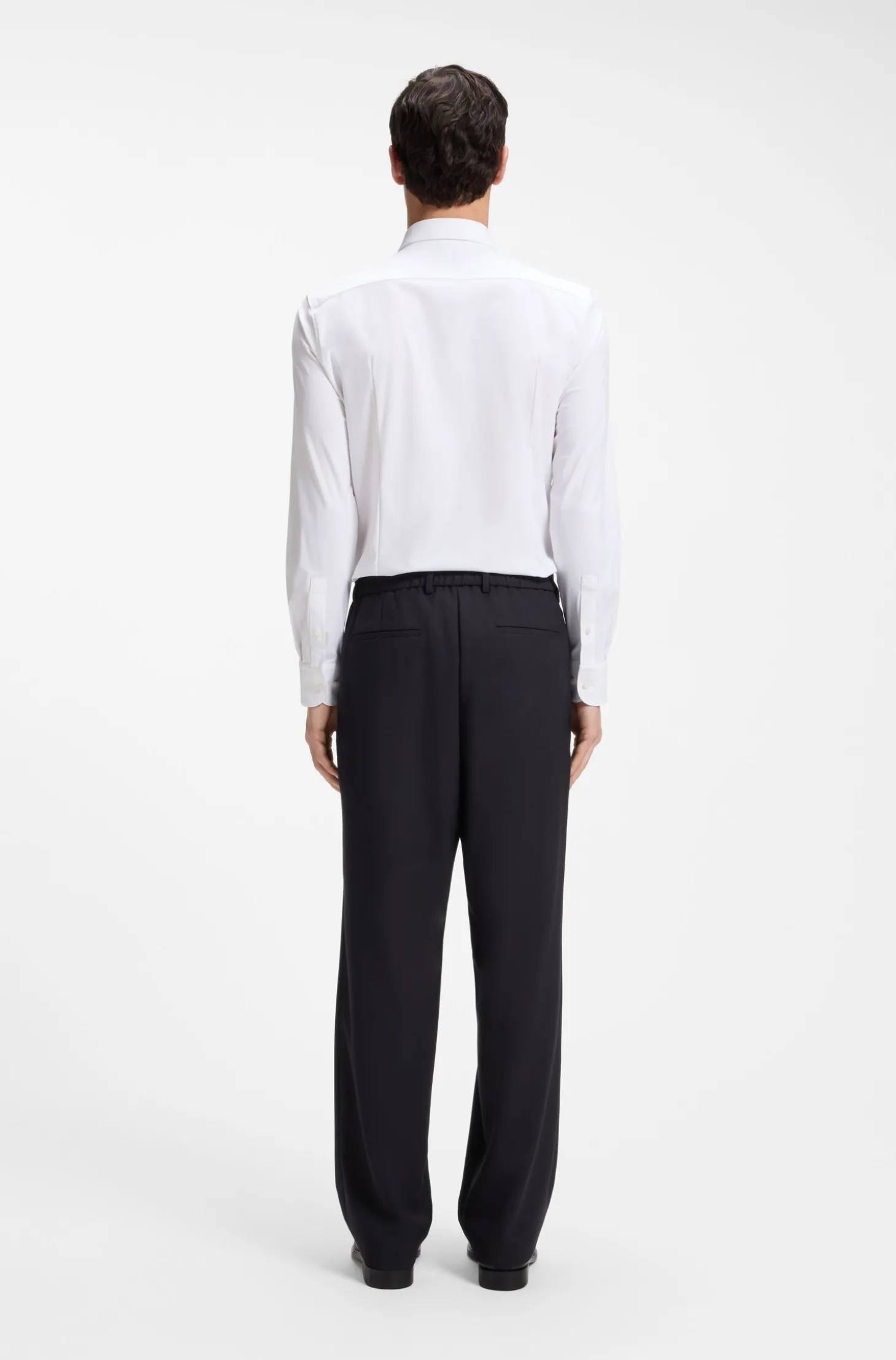 Relaxed-Fit Hose aus gemusterter Schurwolle