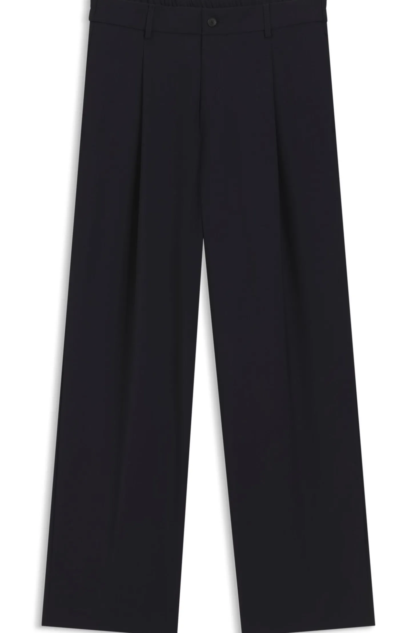 Relaxed-Fit Hose aus gemusterter Schurwolle