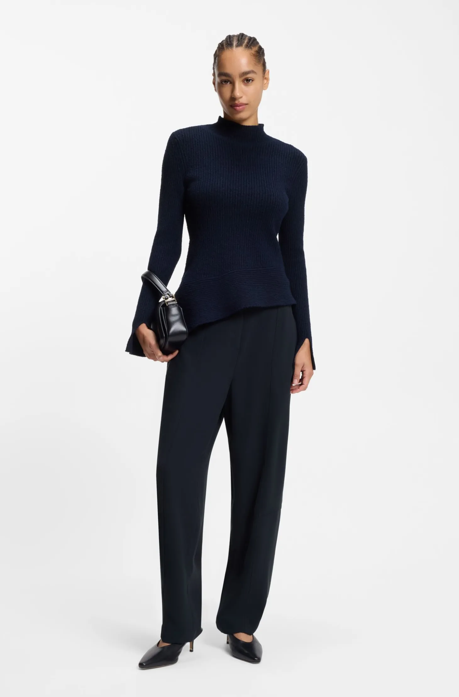 Relaxed-Fit Hose aus knitterfreiem Krepp
