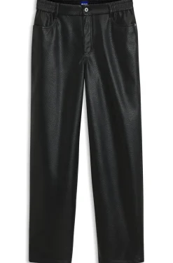 Relaxed-Fit Hose aus Kunstleder mit aufgesetzten Taschen
