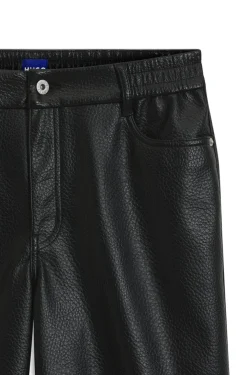 Relaxed-Fit Hose aus Kunstleder mit aufgesetzten Taschen
