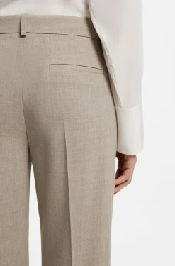 Relaxed-Fit Hose aus melierter Schurwolle
