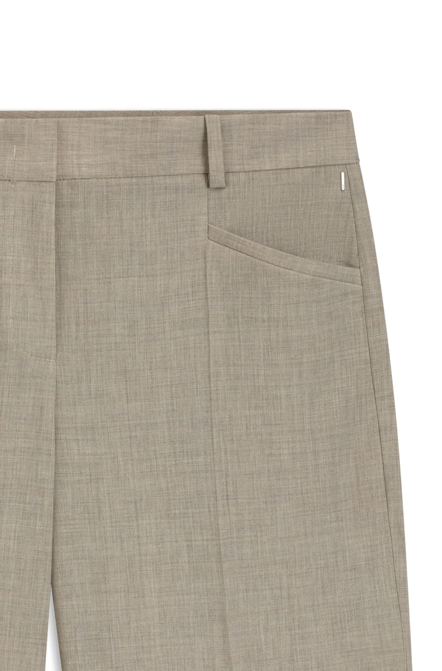 Relaxed-Fit Hose aus melierter Schurwolle