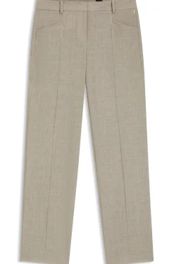 Relaxed-Fit Hose aus melierter Schurwolle