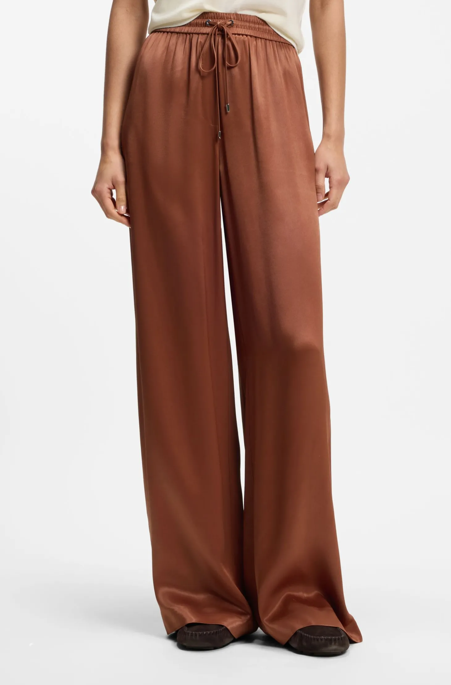 Relaxed-Fit Hose aus Satin