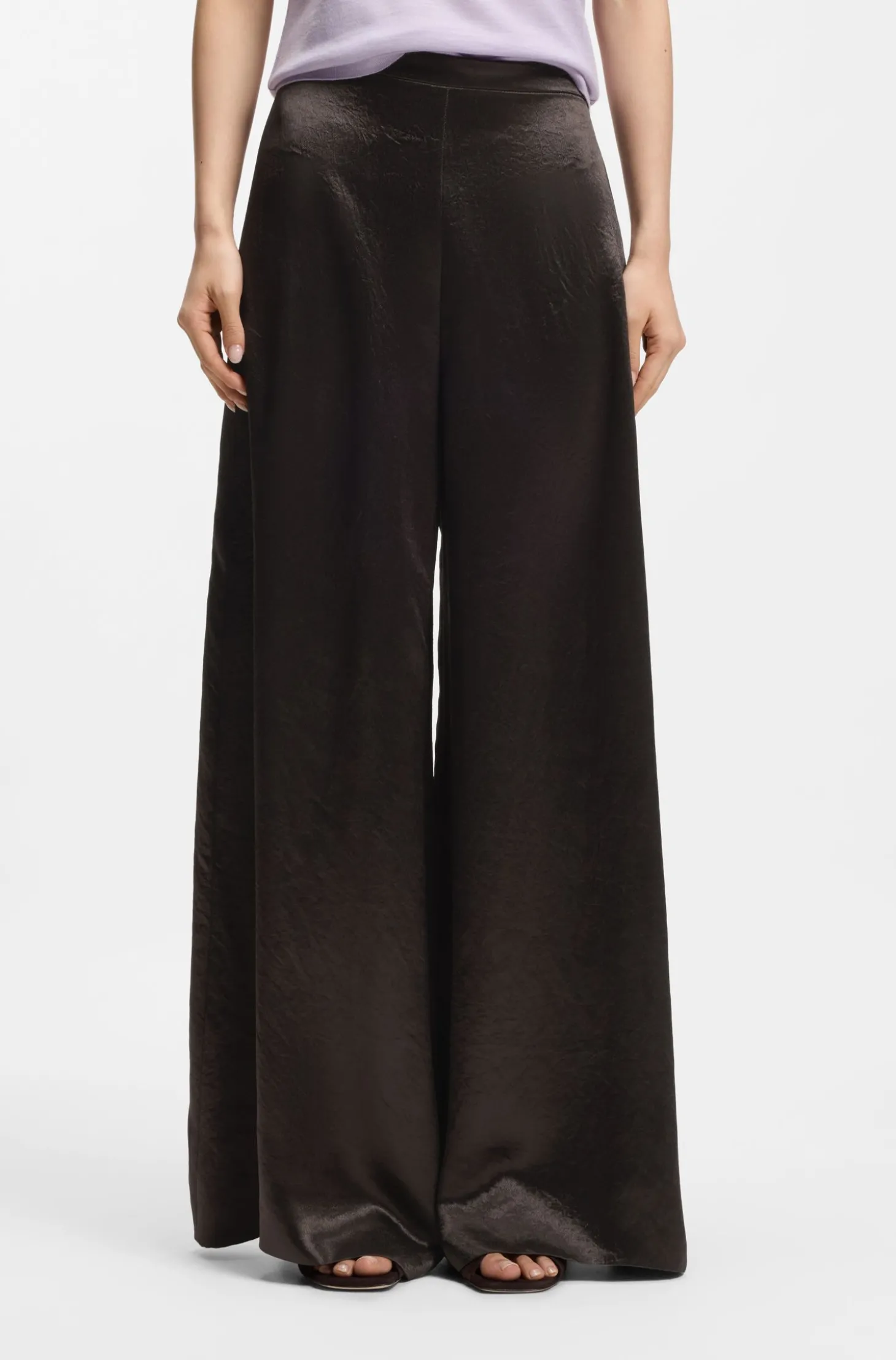 Relaxed-Fit Hose aus schimmerndem Twill