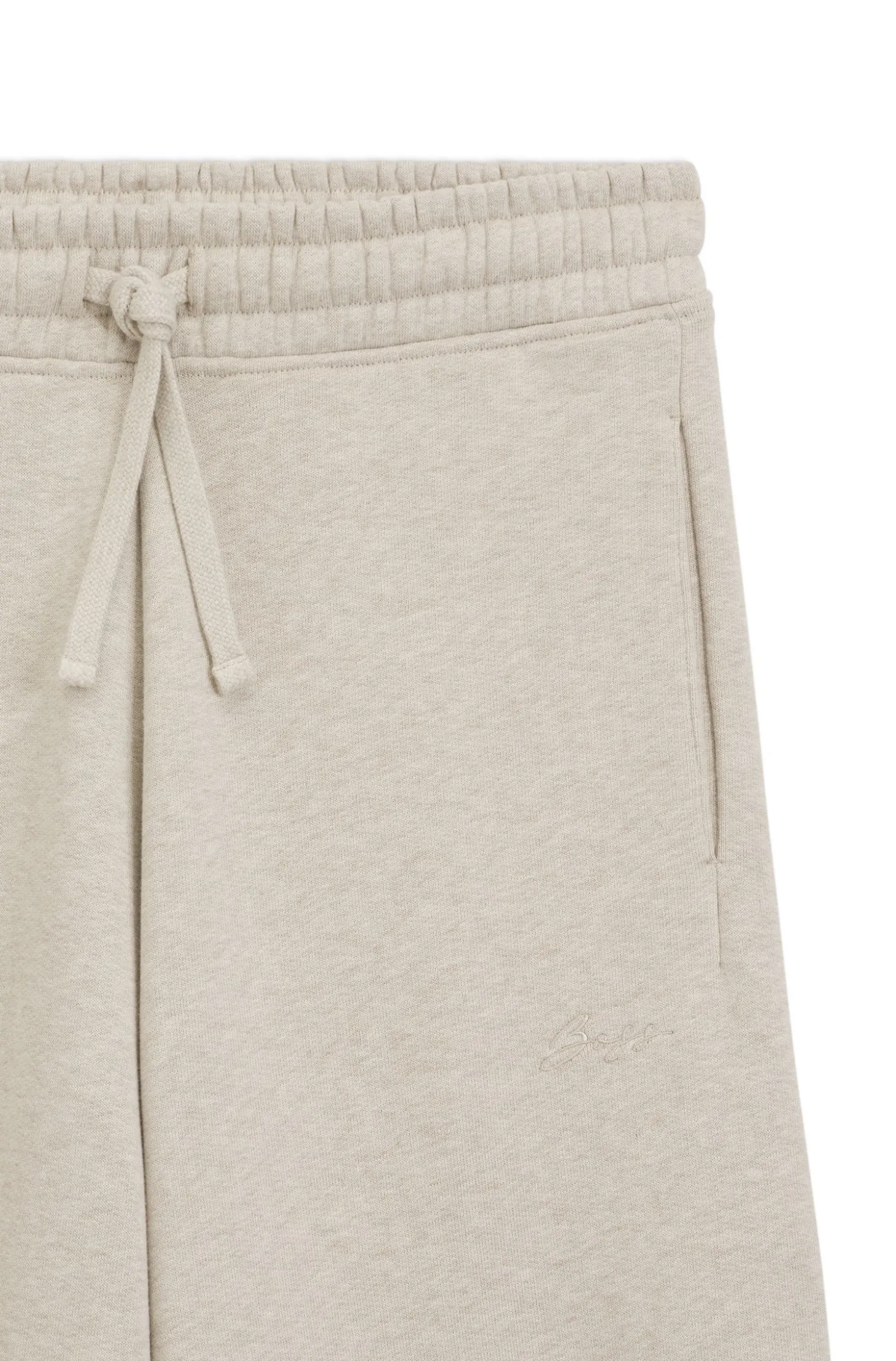 Relaxed-Fit Hose mit Barrel-Leg aus meliertem Jersey