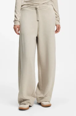 Relaxed-Fit Hose mit Barrel-Leg aus meliertem Jersey