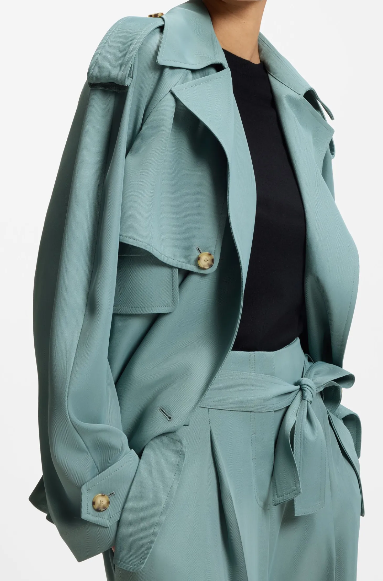 Relaxed-Fit Jacke aus fließendem Twill