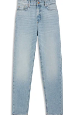 Relaxed-Fit Jeans aus blauem Denim mit Marmor-Effekt