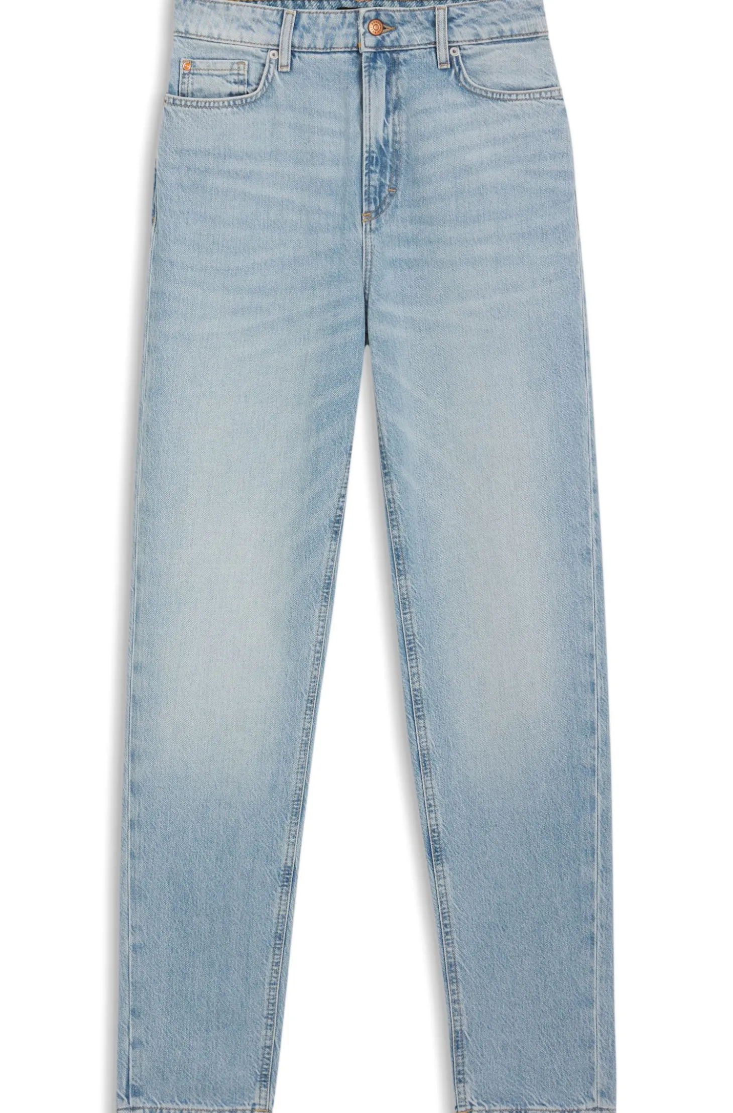 Relaxed-Fit Jeans aus blauem Denim mit Marmor-Effekt
