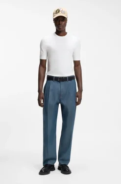 Relaxed-Fit Jeans aus blauem japanischem Denim