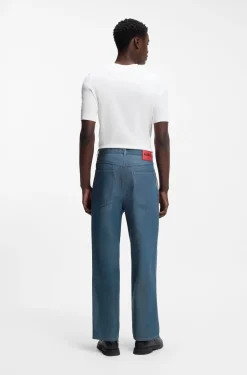 Relaxed-Fit Jeans aus blauem japanischem Denim