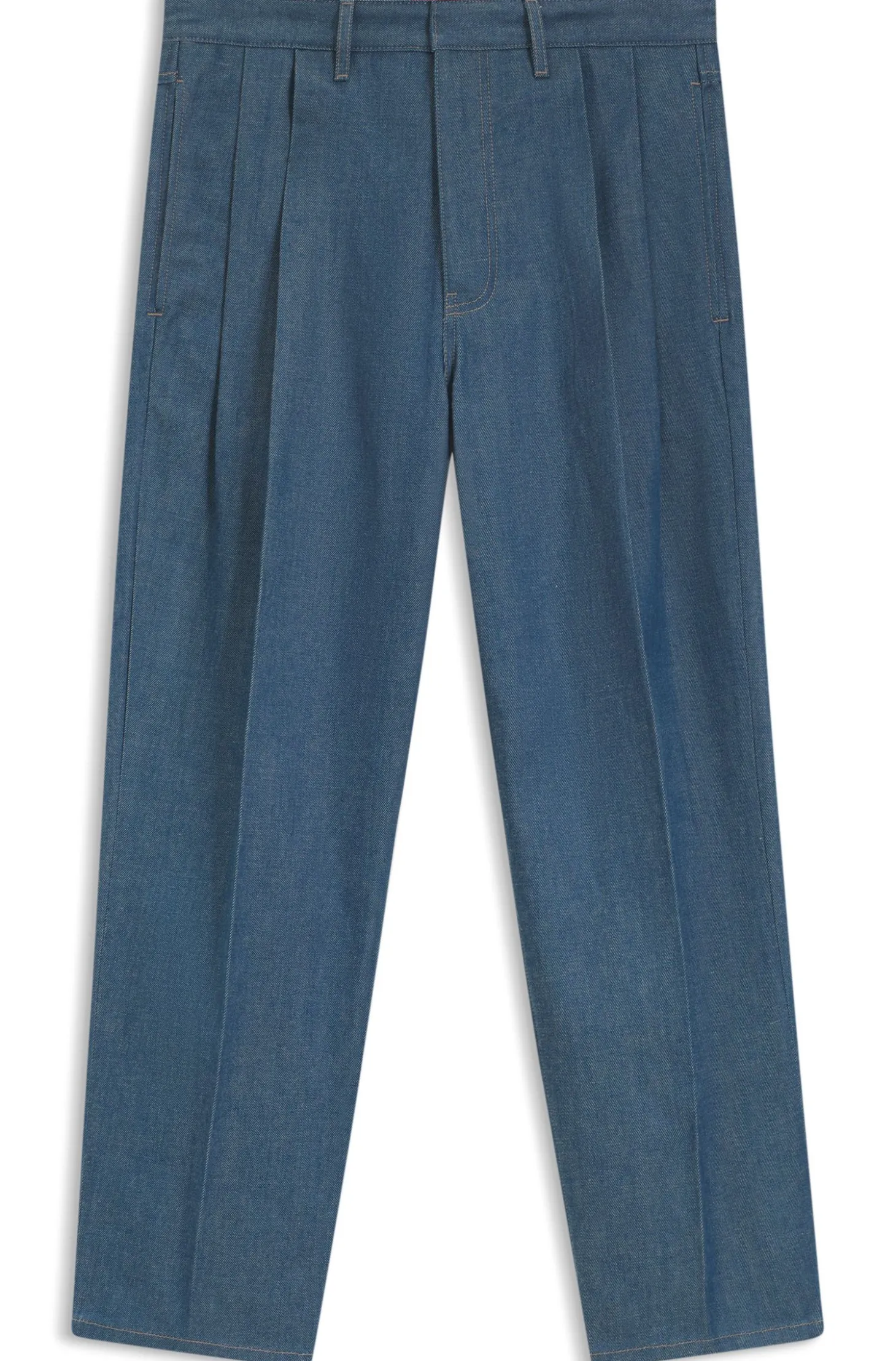 Relaxed-Fit Jeans aus blauem japanischem Denim