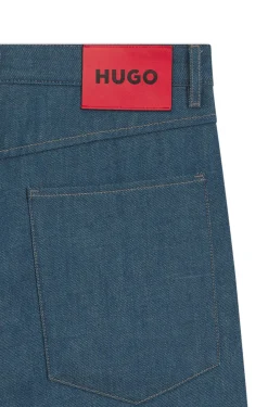 Relaxed-Fit Jeans aus blauem japanischem Denim