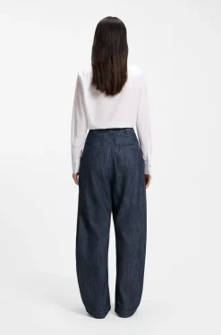 Relaxed-Fit Jeans aus offen gewebtem Baumwollgewebe mit Struktur