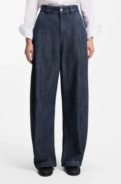 Relaxed-Fit Jeans aus offen gewebtem Baumwollgewebe mit Struktur