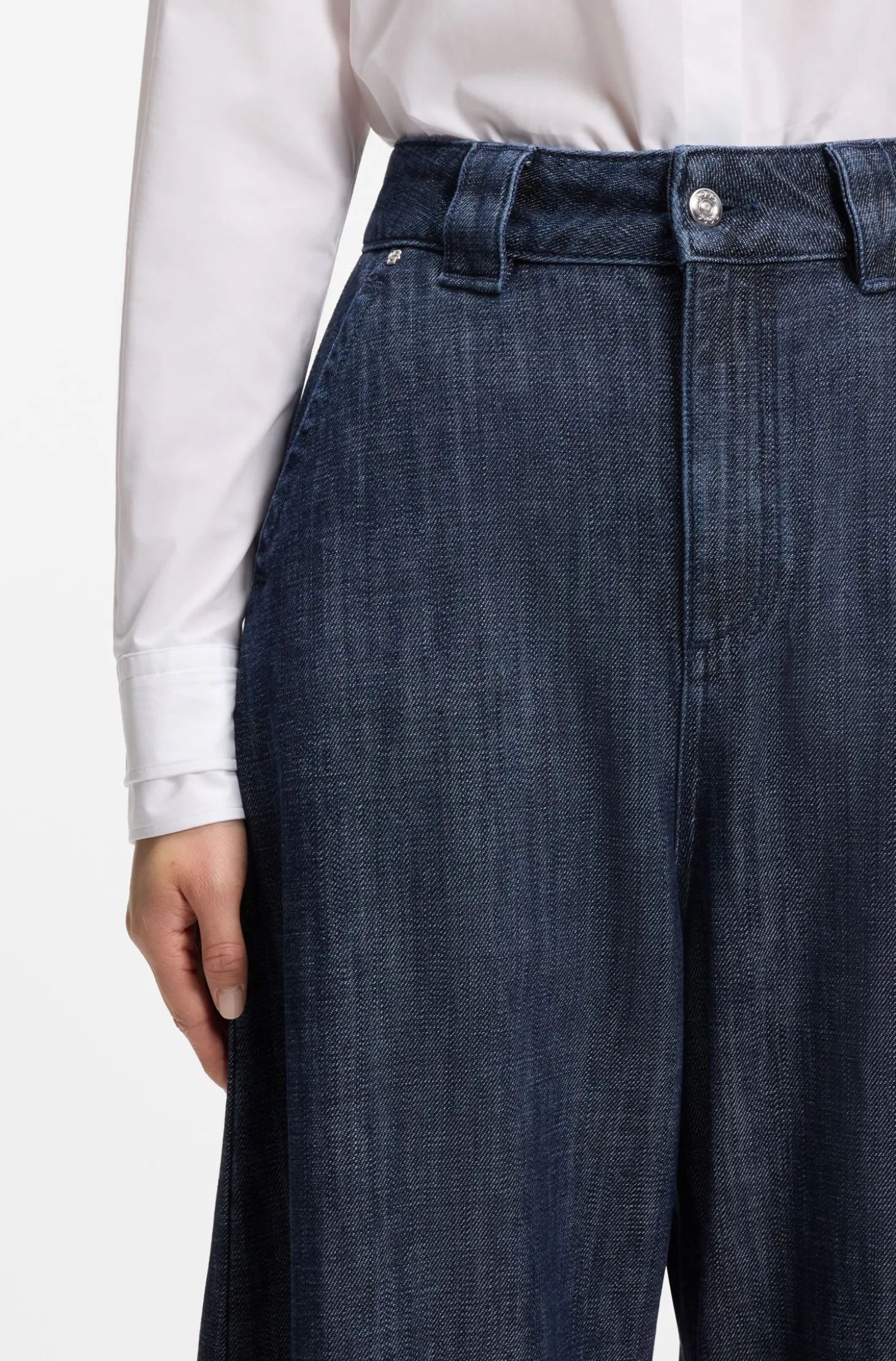 Relaxed-Fit Jeans aus offen gewebtem Baumwollgewebe mit Struktur