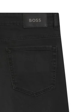 Relaxed-Fit Jeans aus schwarzem Stretch-Denim