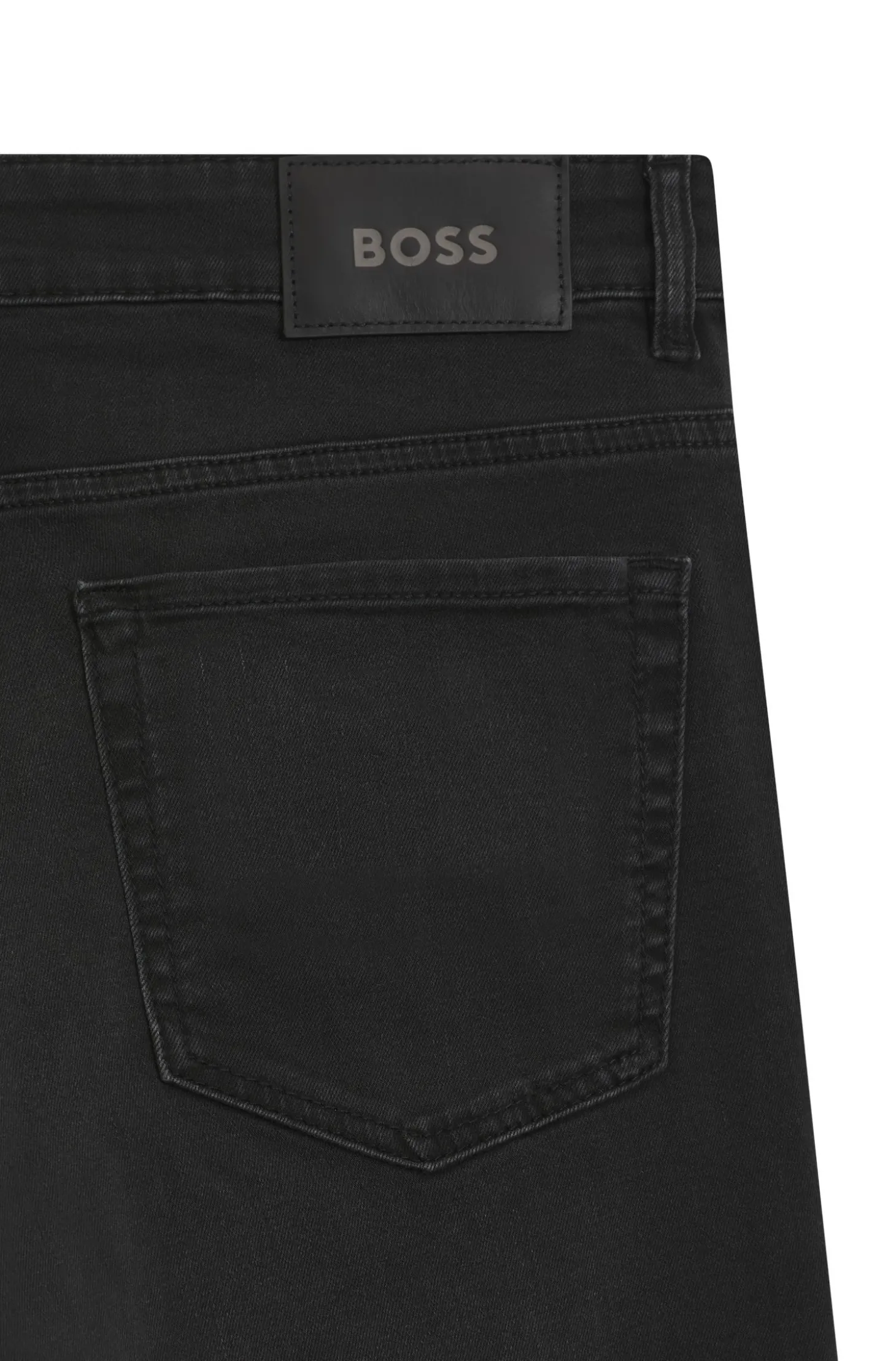 Relaxed-Fit Jeans aus schwarzem Stretch-Denim