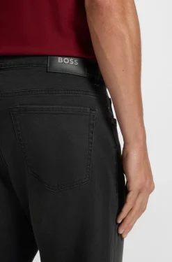 Relaxed-Fit Jeans aus schwarzem Stretch-Denim