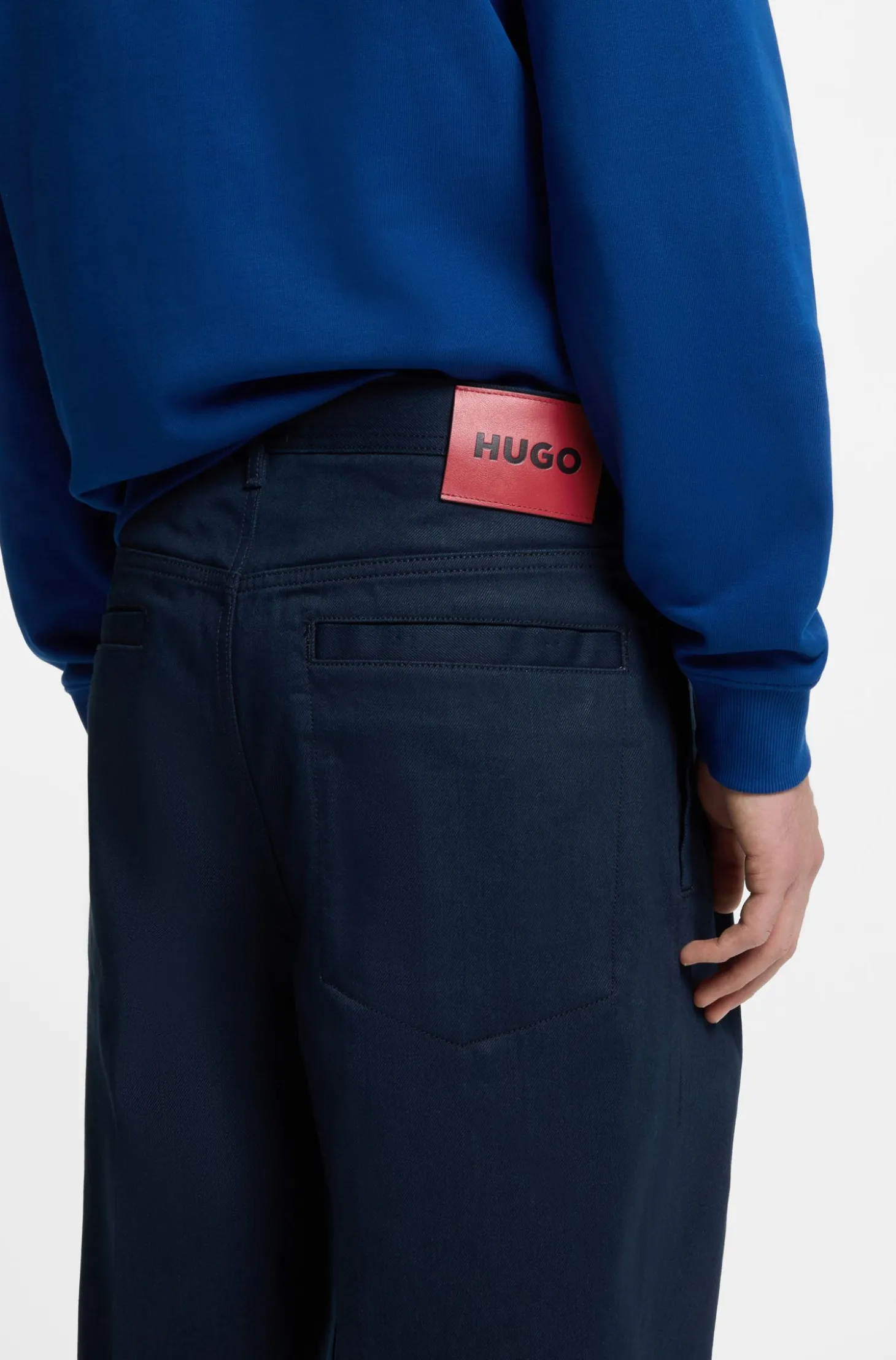 Relaxed-Fit Jeans aus softer dunkelblauer Baumwolle