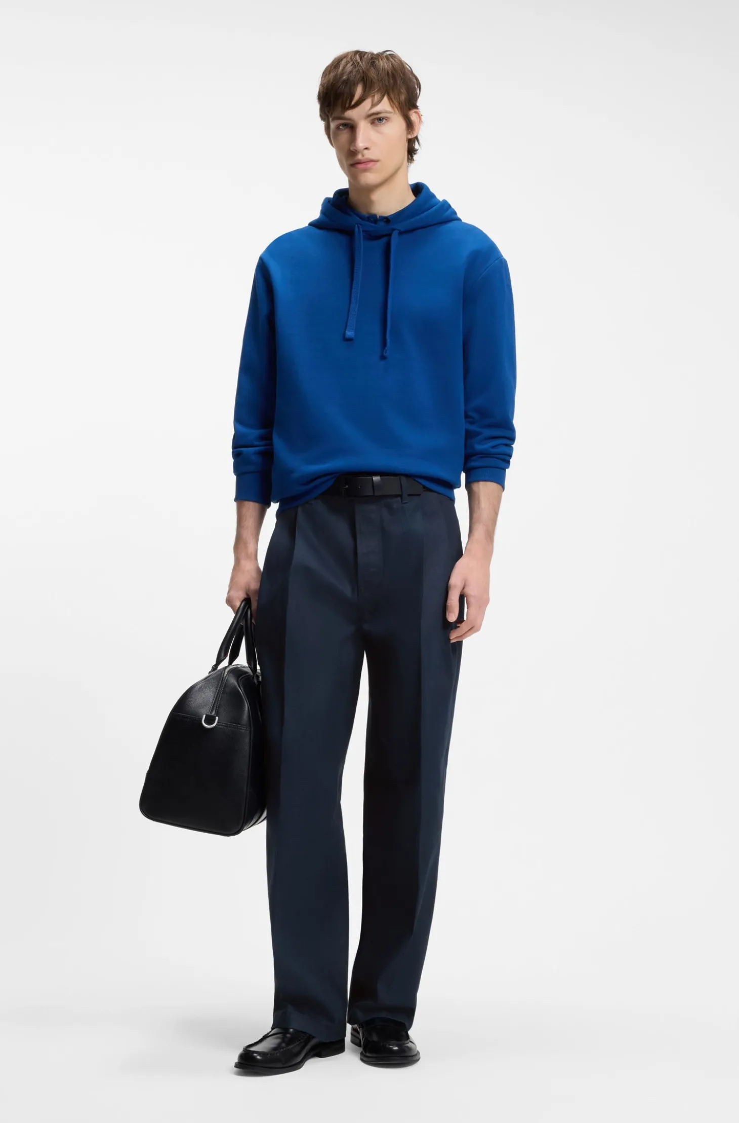 Relaxed-Fit Jeans aus softer dunkelblauer Baumwolle