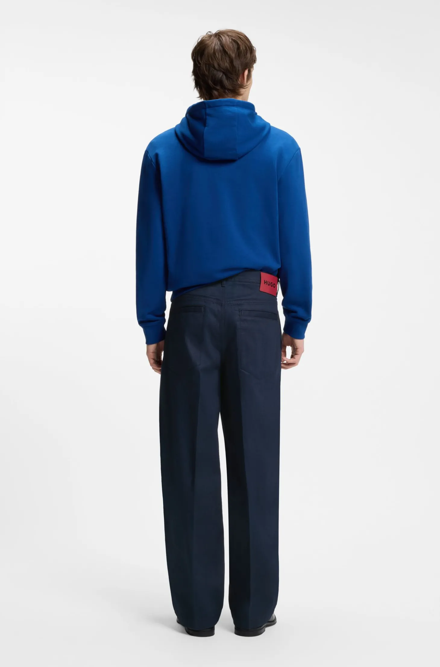 Relaxed-Fit Jeans aus softer dunkelblauer Baumwolle