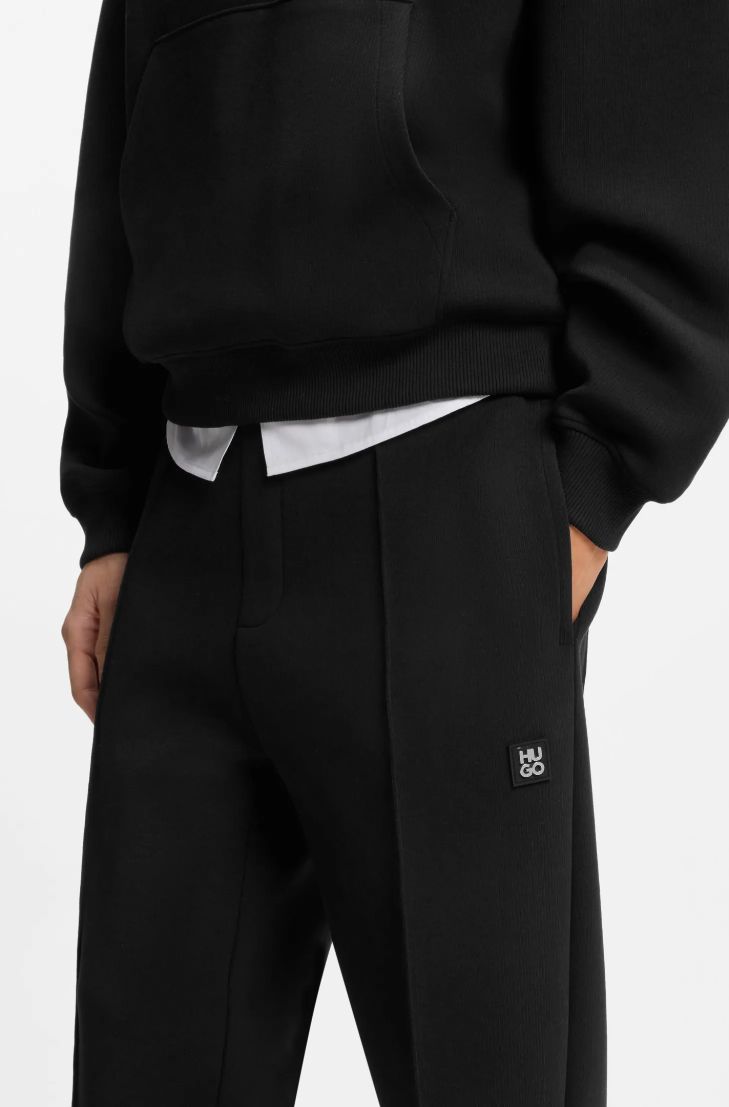 Relaxed-Fit Jogginghose aus strukturiertem Baumwoll-Mix