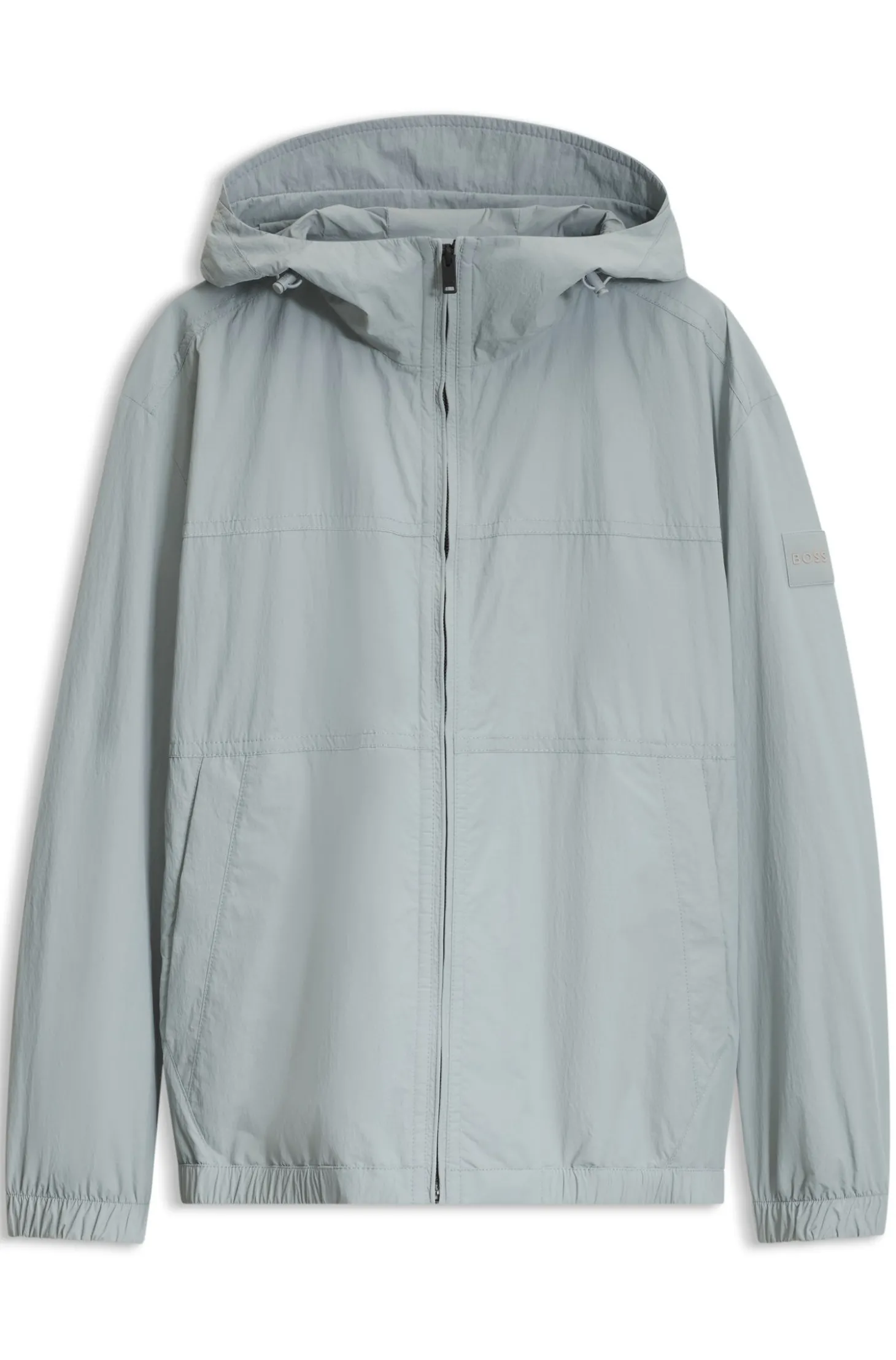 Relaxed-Fit Kapuzenjacke aus wasserabweisendem Gewebe