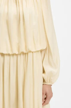 Relaxed-Fit Kleid aus Musselin mit besticktem Ausschnitt