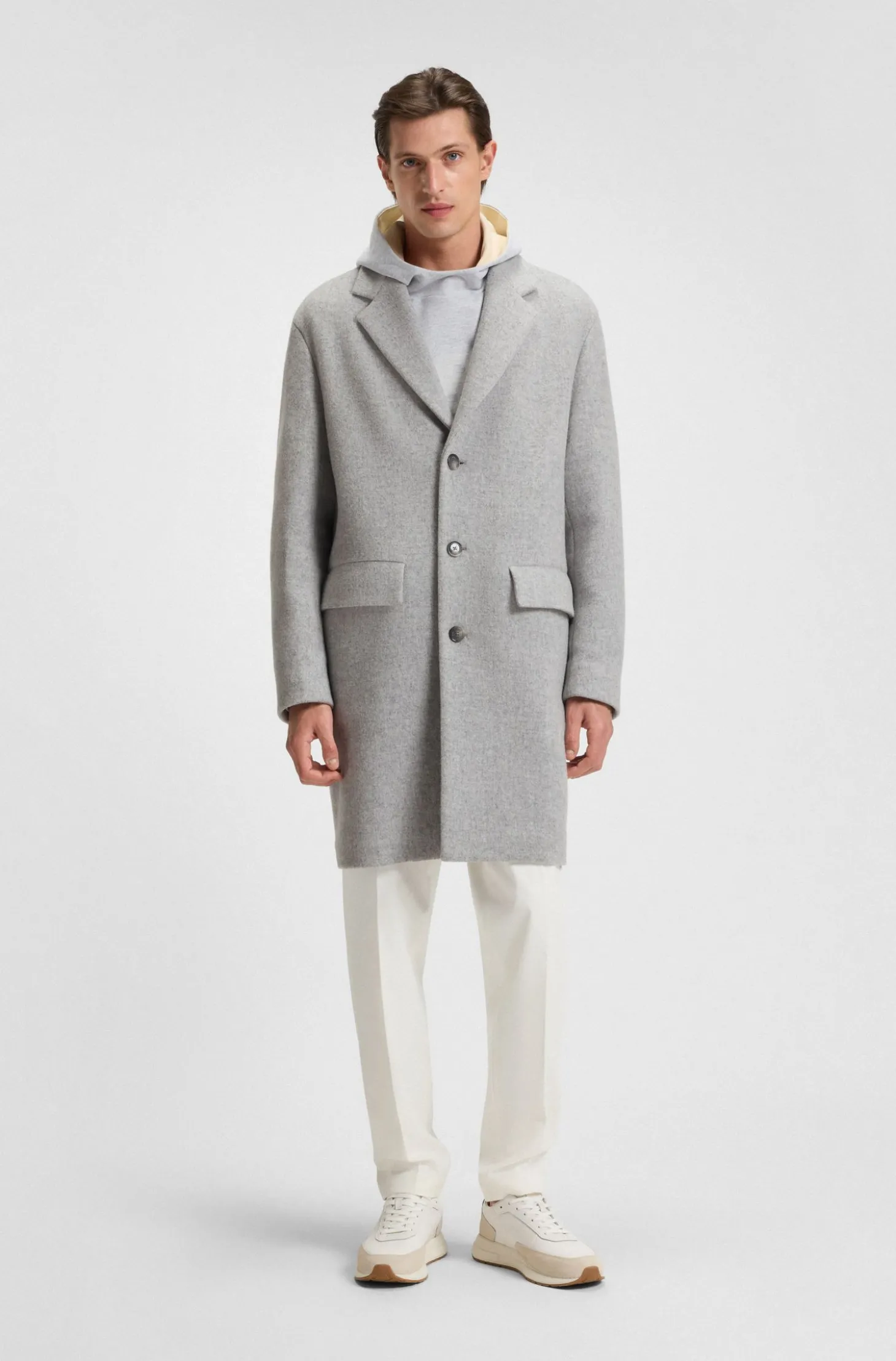 Relaxed-Fit Mantel aus Woll-Mix