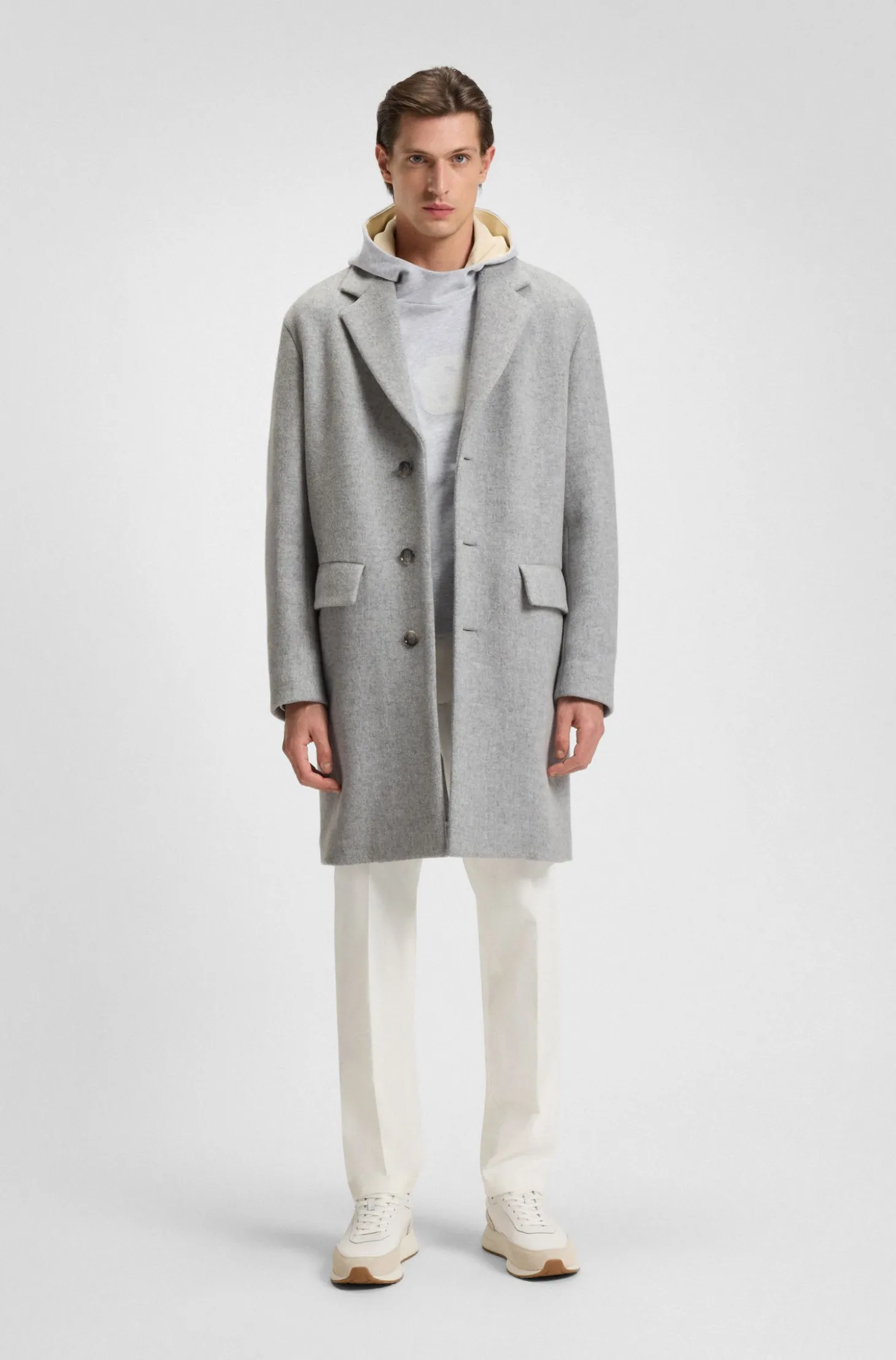 Relaxed-Fit Mantel aus Woll-Mix