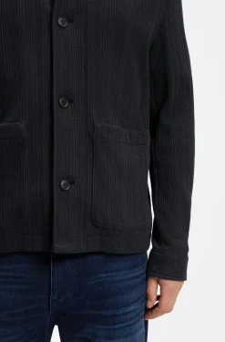 Relaxed-Fit Overshirt aus Baumwolle mit Streifen-Dessin