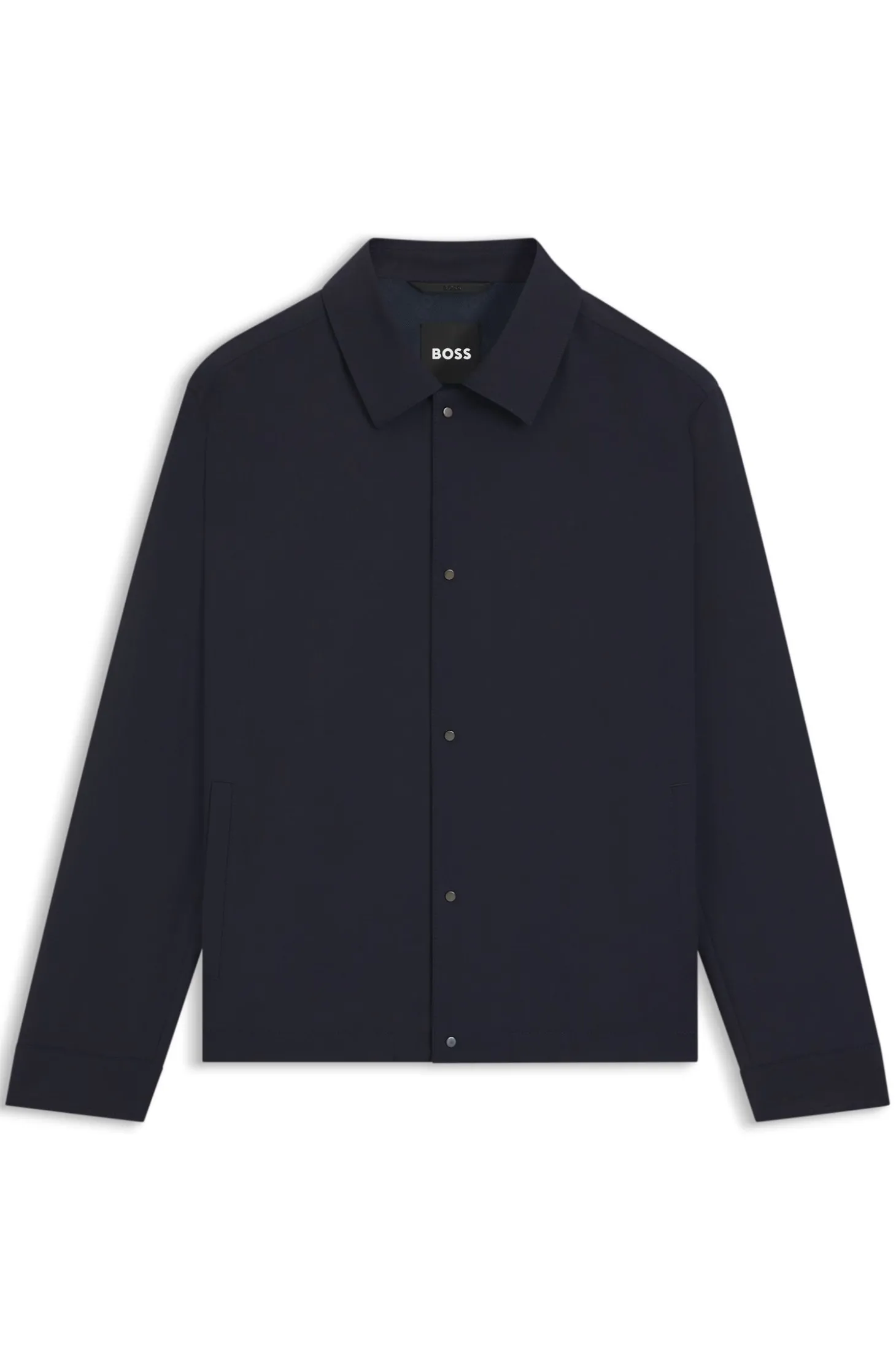 Relaxed-Fit Overshirt aus elastischem Woll-Mix