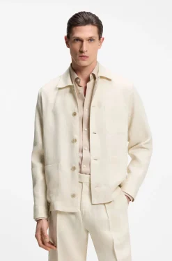 Relaxed-Fit Overshirt aus in Italien gefertigtem Leinen-Twill