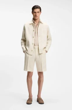 Relaxed-Fit Overshirt aus in Italien gefertigtem Leinen-Twill