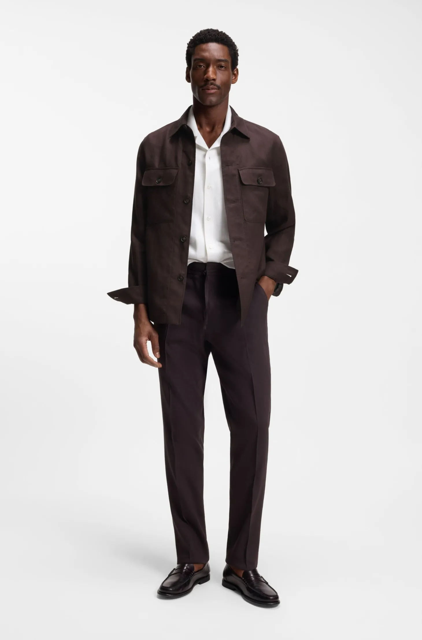 Relaxed-Fit Overshirt aus Leinen